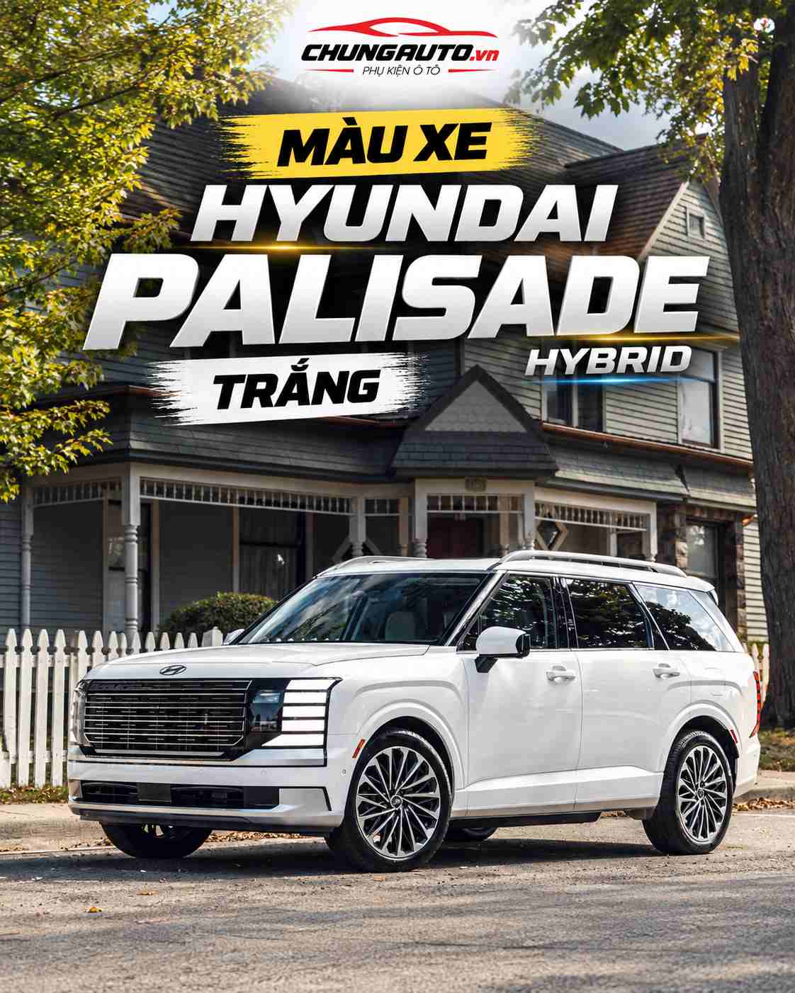 Màu xe Hyundai Palisade Hybrid Trắng