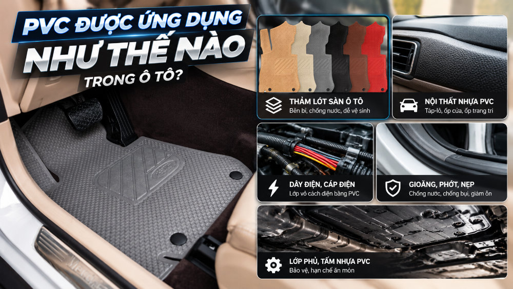 Nhựa PVC được ứng dụng như thế nào trong ô tô?
